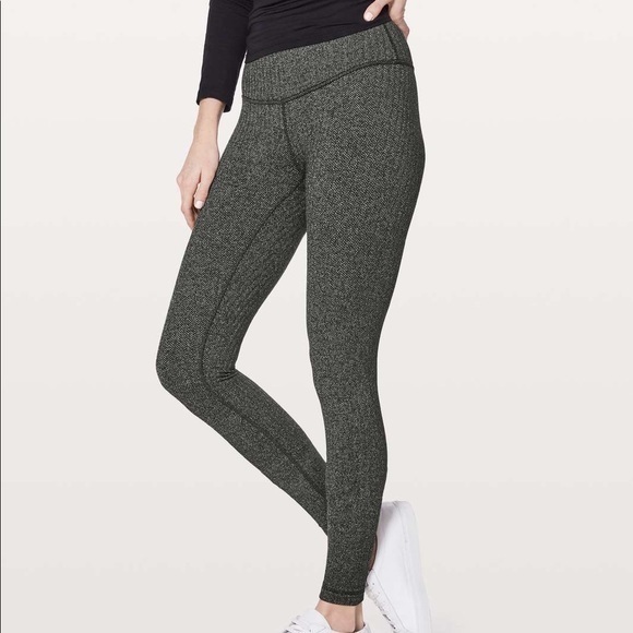 Lululemon Wunder Under Low-Rise Tight‎ heathered herringbone 4 - Picture 1 of 11